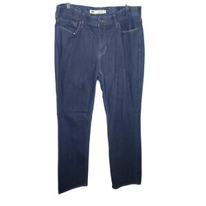 Levi's Perfect Waist 525 Straight Leg Dark Wash Jeans Women's Size 16 Denim